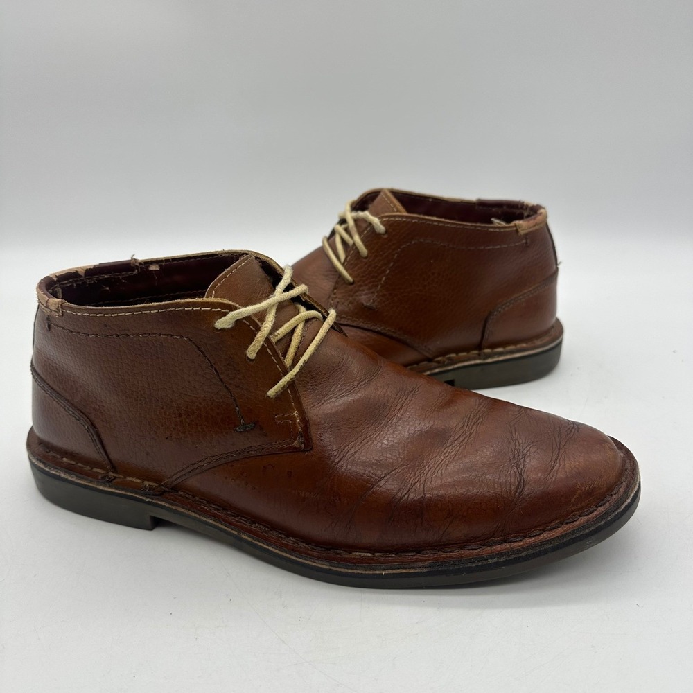 Kenneth Cole Reaction Desert Sun Mens Size 9M Brown Leather Chukka‎ Boots